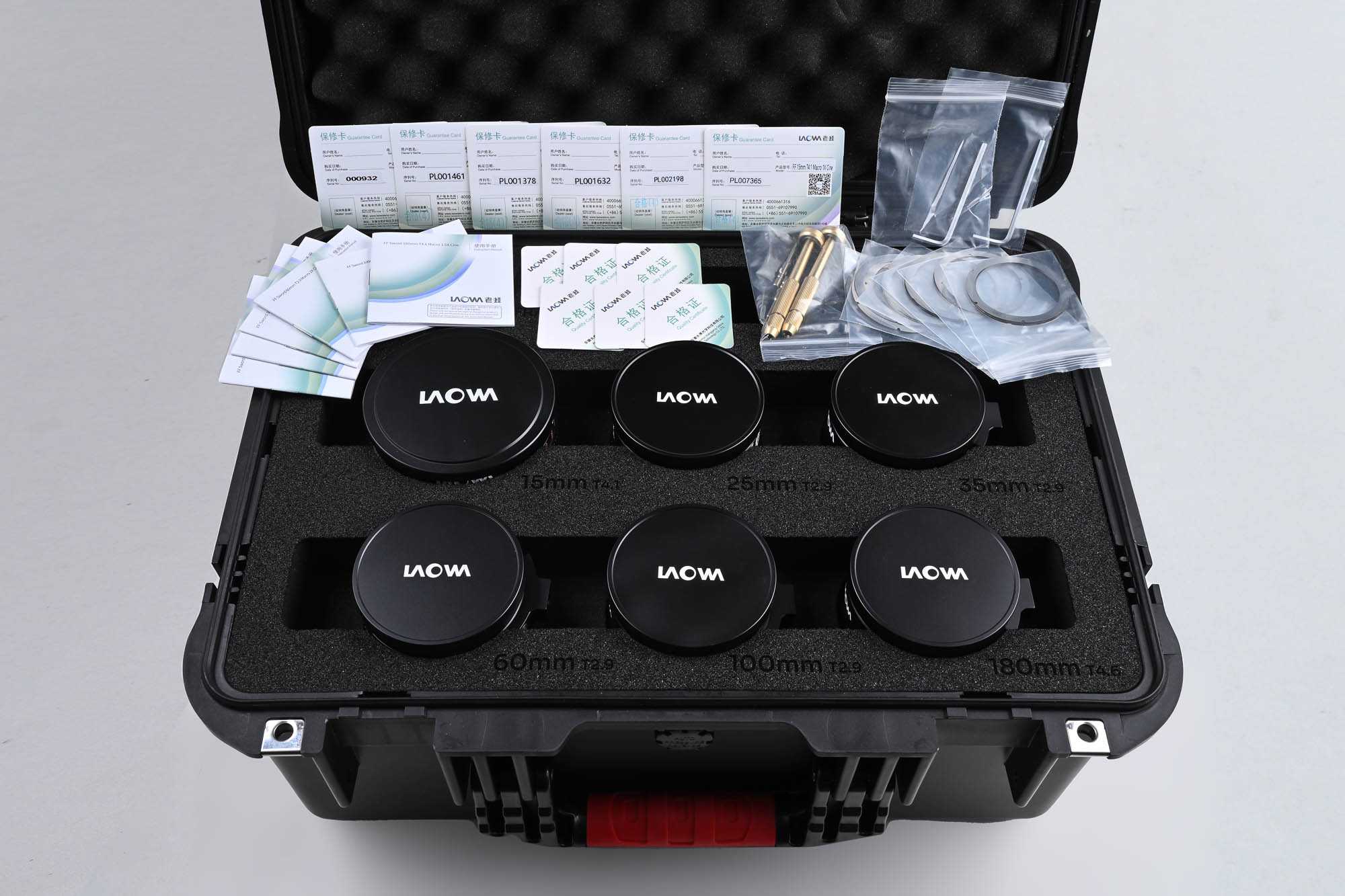 Sword Cine 6-Lens Bundle (15,25,35,60,100,180mm) Arri PL - Afbeelding 3