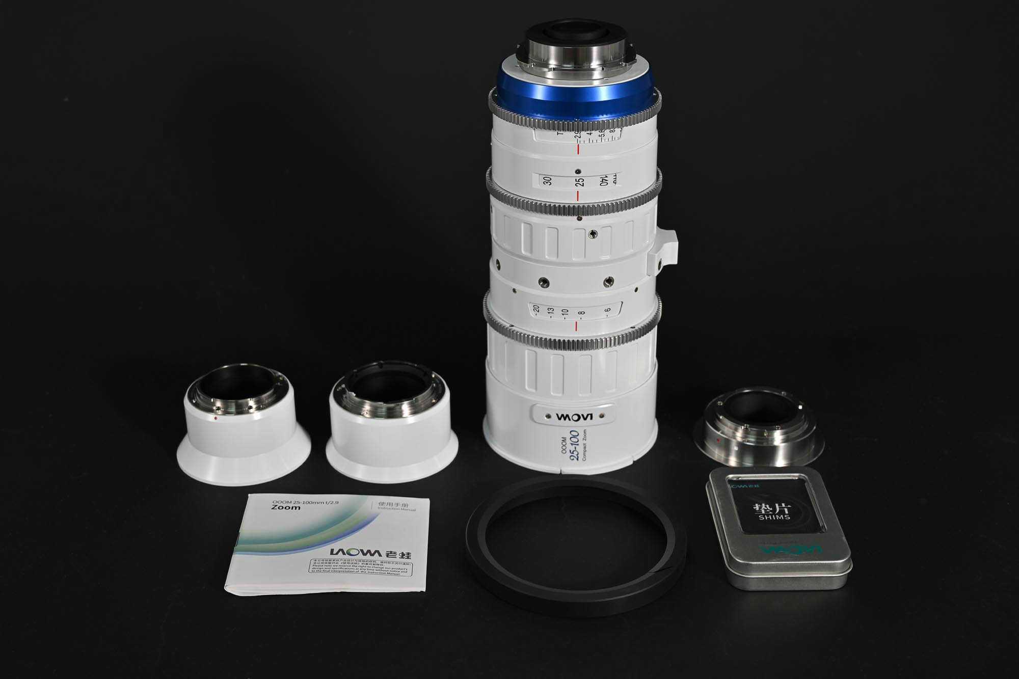 OOOM 25-100mm T2.9 Zero-D Cine lens White - Afbeelding 6