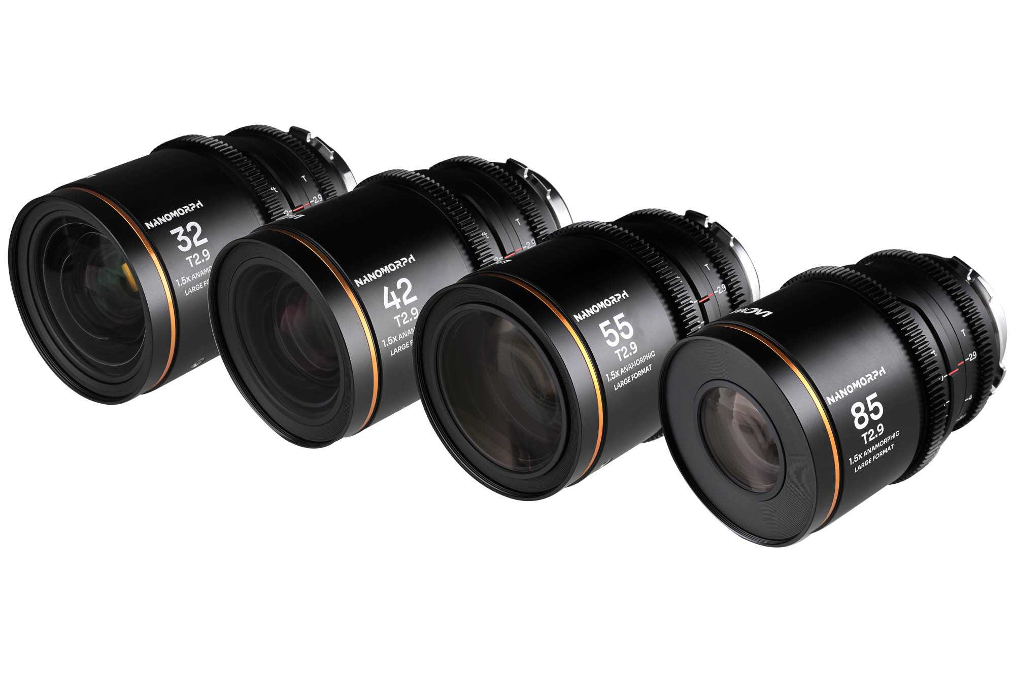 Nanomorph LF 4-Lens Bundle 32/42/55/85mm (Amber) - Afbeelding 2